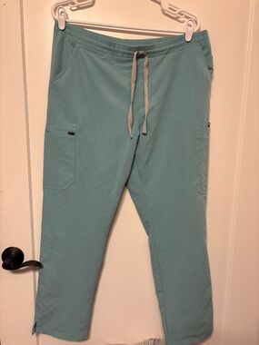 FIGS Yola Skinny Scrub Pants Sea Glass Large Petite